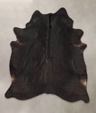 Solid Black Cowhide Rug #B1943