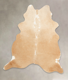 Beige and White Cowhide Rug #B1948