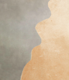 Beige and White Cowhide Rug #B1948