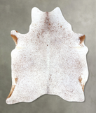 Salt and Pepper Brown Cowhide Rug #B19549