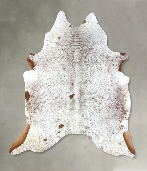 Salt and Pepper Brown Cowhide Rug #B19629