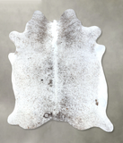 Salt and Pepper Black Cowhide Rug #B19635