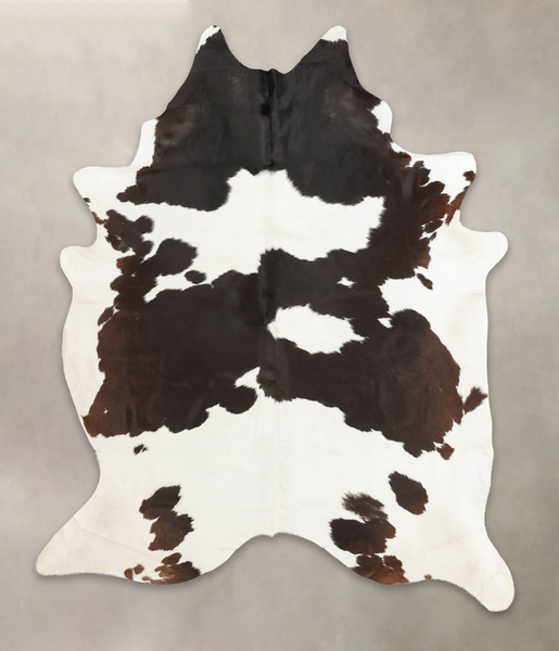 Chocolate and White Cowhide Rug #B1993