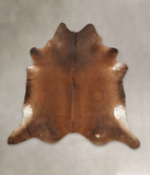 Brown and White Regular Cowhide Rug #B2027