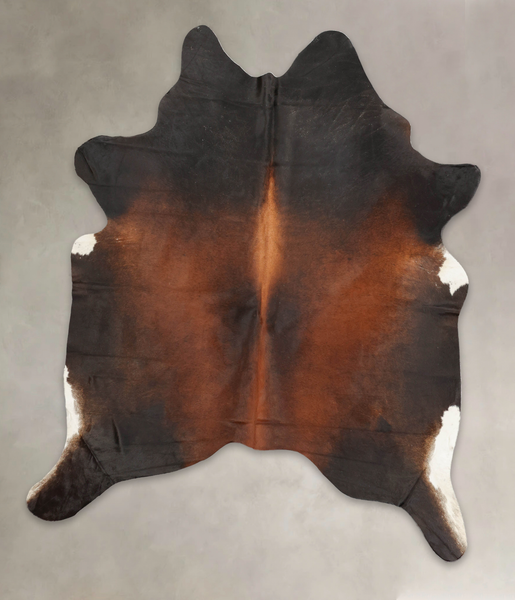 Brown with Red Cowhide Rug #B2037