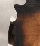 Brown with Red Cowhide Rug #B2038