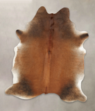 Brown with Red Cowhide Rug #B2044