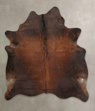 Brown with Red Cowhide Rug #B2045