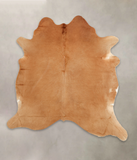Solid Brown Cowhide Rug #B2048