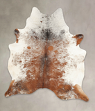 Salt and Pepper Brown Cowhide Rug #B2053
