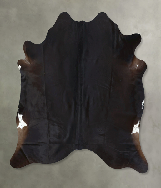Solid Black Cowhide Rug #B20532