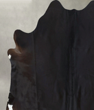 Solid Black Cowhide Rug #B20532