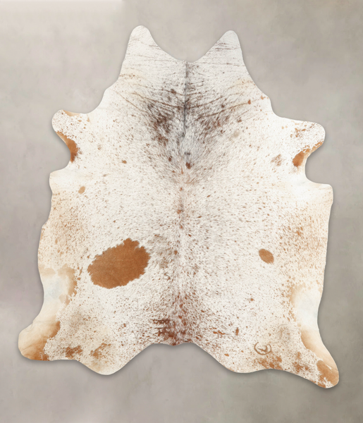 Salt and Pepper Brown Cowhide Rug #B2061