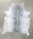 Salt and Pepper Black Cowhide Rug #B20614