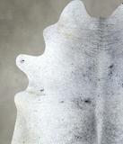 Salt and Pepper Black Cowhide Rug #B20614