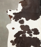 Chocolate and White Cowhide Rug #B2075