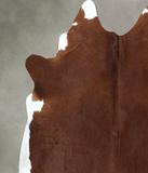 Brown and White Regular Cowhide Rug #B20768