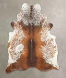 Salt and Pepper Brown Cowhide Rug #B2077