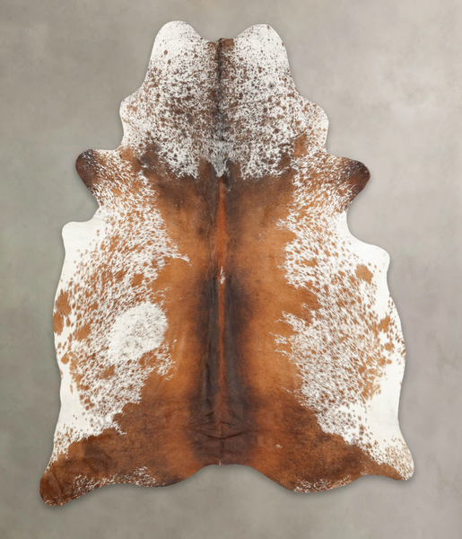 Salt and Pepper Brown Cowhide Rug #B2077