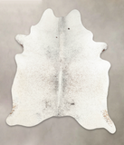 Salt and Pepper Black Cowhide Rug #B2079