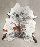 Salt and Pepper Brown Cowhide Rug #B2081