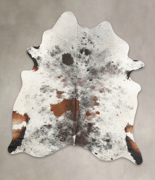 Salt and Pepper Brown Cowhide Rug #B2081