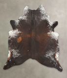 Salt and Pepper Brown Cowhide Rug #B2091