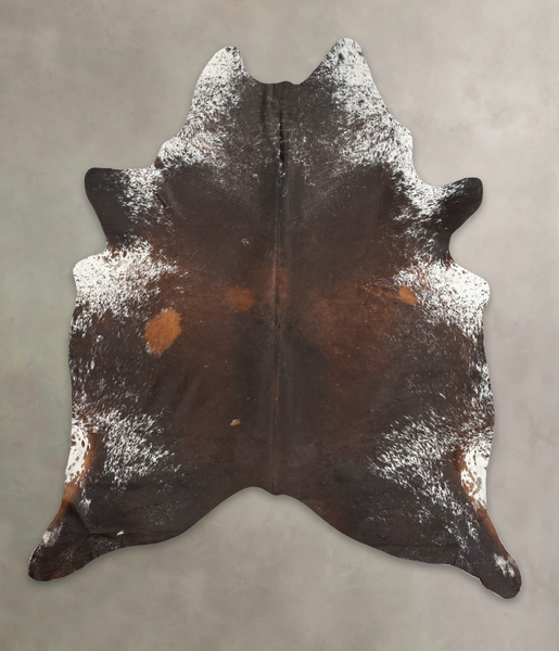 Salt and Pepper Brown Cowhide Rug #B2091