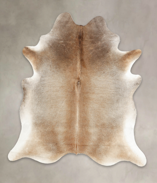 Grey with Beige Cowhide Rug #B2110