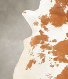 Brown and White Cowhide Rug #B2113