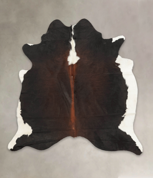 Chocolate and White Cowhide Rug #B2120