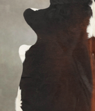 Chocolate and White Cowhide Rug #B2120