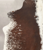 Chocolate and White Cowhide Rug #B2121