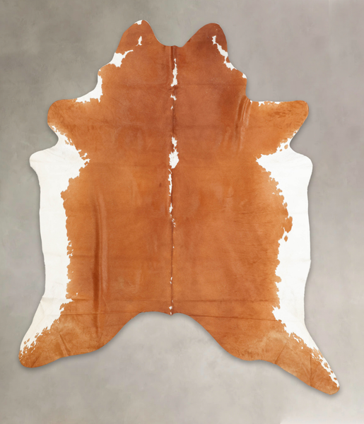 Brown and White Regular Cowhide Rug #B2138