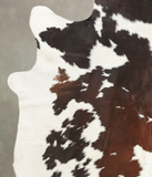 Chocolate and White Cowhide Rug #B2161