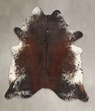 Salt and Pepper Brown Cowhide Rug #B2162