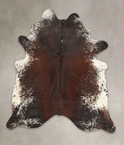 Salt and Pepper Brown Cowhide Rug #B2162