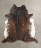 Salt and Pepper Brown Cowhide Rug #B2163