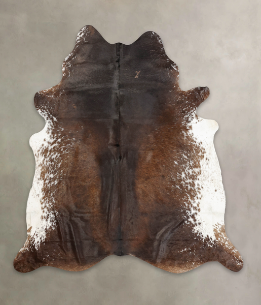 Salt and Pepper Brown Cowhide Rug #B2163