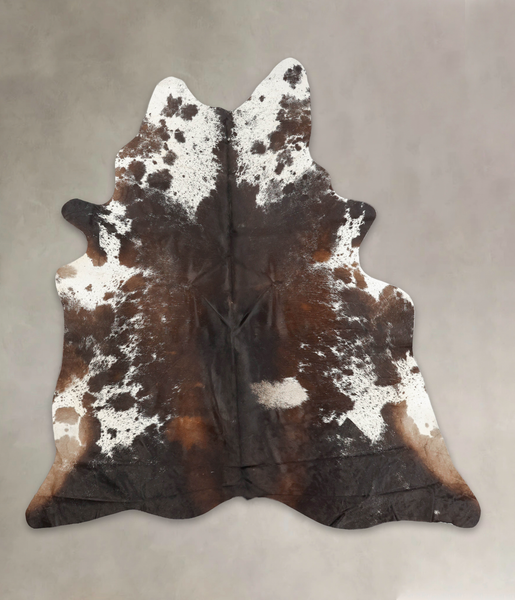 Salt and Pepper Brown Cowhide Rug #B2165