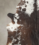 Salt and Pepper Brown Cowhide Rug #B2165