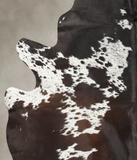 Chocolate and White Cowhide Rug #B2167