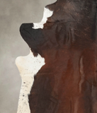 Chocolate and White Cowhide Rug #B2214