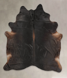 Solid Black Cowhide Rug #B2230