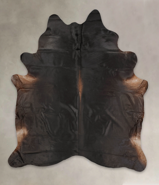 Solid Black Cowhide Rug #B2230