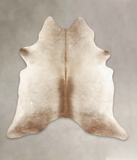 Grey with Beige Cowhide Rug #B2243