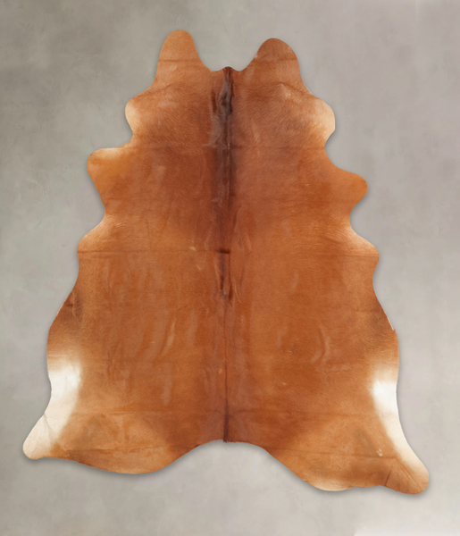 Solid Brown Cowhide Rug #B2249