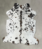 Salt and Pepper Black Cowhide Rug #B22649