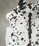 Salt and Pepper Black Cowhide Rug #B22649