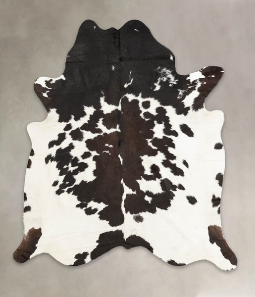 Chocolate and White Cowhide Rug #B2265